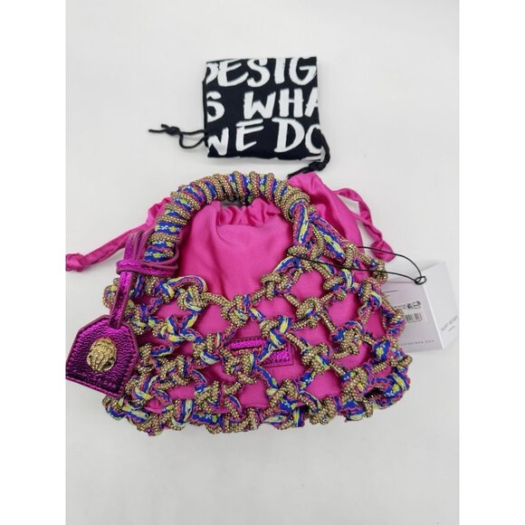 KURT KEIGER London Macrame crystal net mini bag + Dust bag Pink - Picture 8 of 10